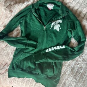 Green vintage Victoria secret quarter zip shirt!